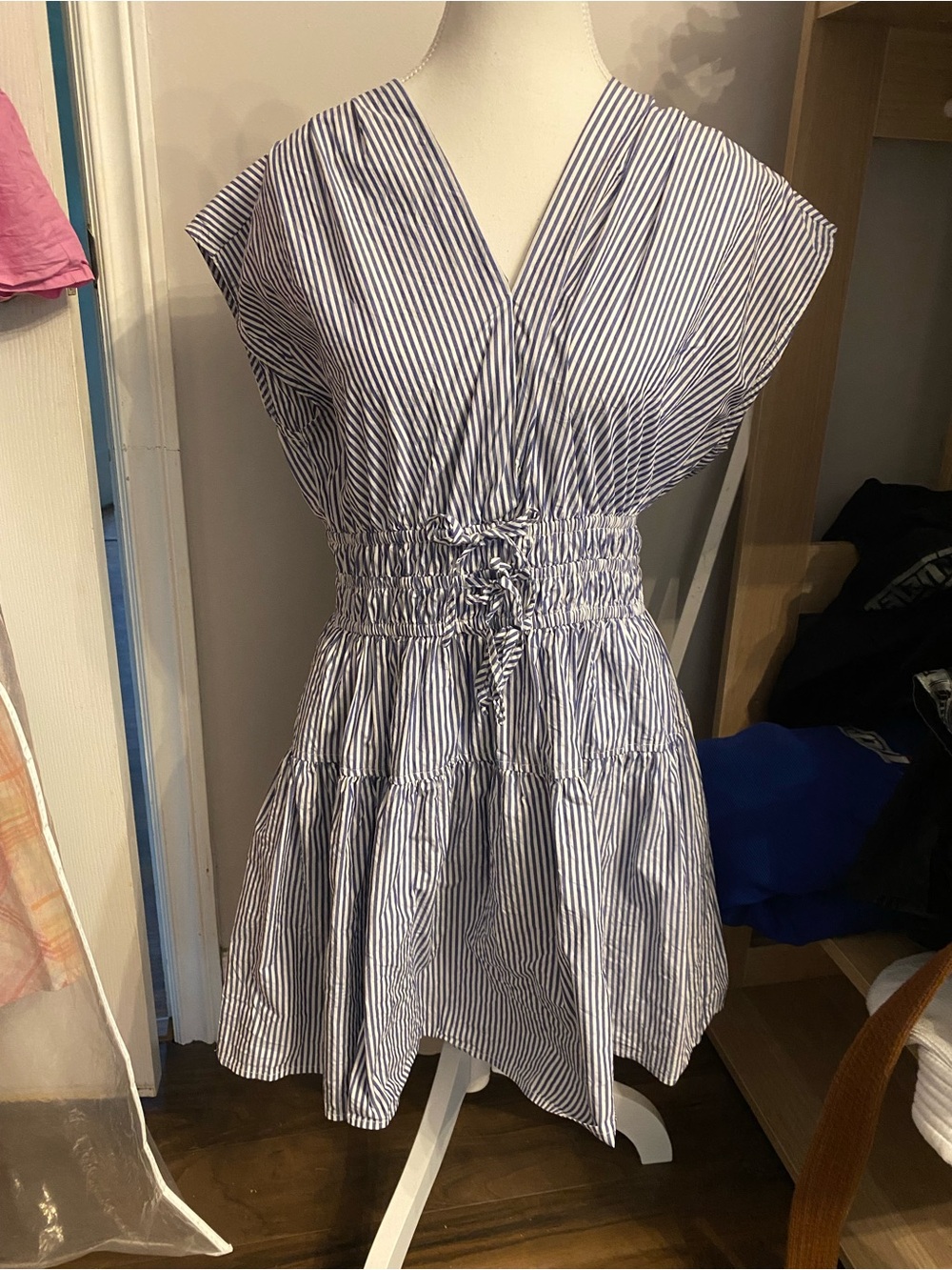 Nicole Miller Poplin Striped Dress
